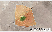 Satellite 3D Map of CENTRAL, semi-desaturated