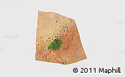 Satellite 3D Map of CENTRAL, single color outside
