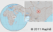Gray Location Map of CENTRAL