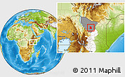 Physical Location Map of CENTRAL, highlighted parent region, highlighted grandparent region