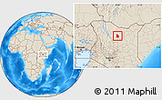 Shaded Relief Location Map of CENTRAL