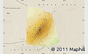 Physical Map of CENTRAL, shaded relief outside