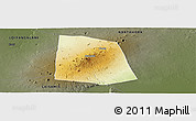 Physical Panoramic Map of CENTRAL, darken