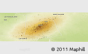 Physical Panoramic Map of CENTRAL