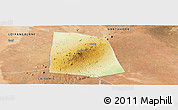 Physical Panoramic Map of CENTRAL, satellite outside