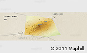 Physical Panoramic Map of CENTRAL, shaded relief outside