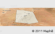 Shaded Relief Panoramic Map of CENTRAL, satellite outside