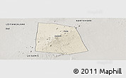 Shaded Relief Panoramic Map of CENTRAL, semi-desaturated