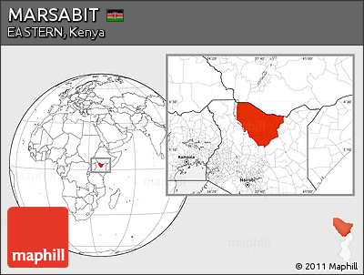 Blank Location Map of MARSABIT