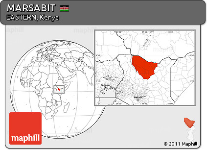 Blank Location Map of MARSABIT