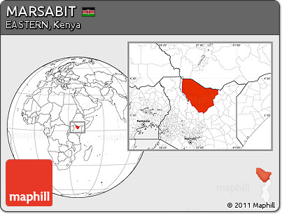 Blank Location Map of MARSABIT