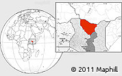 Blank Location Map of MARSABIT, highlighted country, highlighted parent region