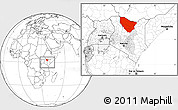Blank Location Map of MARSABIT, highlighted parent region, within the entire country