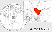 Blank Location Map of MARSABIT, highlighted parent region