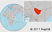 Gray Location Map of MARSABIT