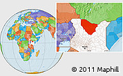 Political Location Map of MARSABIT, highlighted country