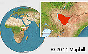 Satellite Location Map of MARSABIT