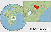 Savanna Style Location Map of MARSABIT, within the entire country