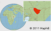 Savanna Style Location Map of MARSABIT