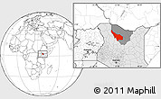Blank Location Map of LOIYANGALANI, highlighted country, highlighted parent region