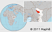 Gray Location Map of LOIYANGALANI, highlighted grandparent region