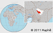 Gray Location Map of LOIYANGALANI, highlighted parent region