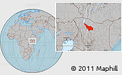 Gray Location Map of LOIYANGALANI, hill shading