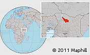 Gray Location Map of LOIYANGALANI