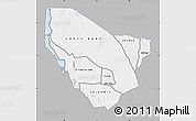 Gray Map of MARSABIT, single color outside