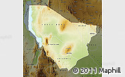 Physical Map of MARSABIT, darken