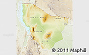 Physical Map of MARSABIT, lighten