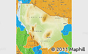 Physical Map of MARSABIT, political outside