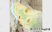 Physical Map of MARSABIT, semi-desaturated