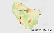 Physical Map of MARSABIT, single color outside