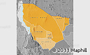 Political Shades Map of MARSABIT, desaturated