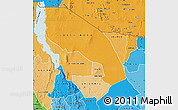 Political Shades Map of MARSABIT