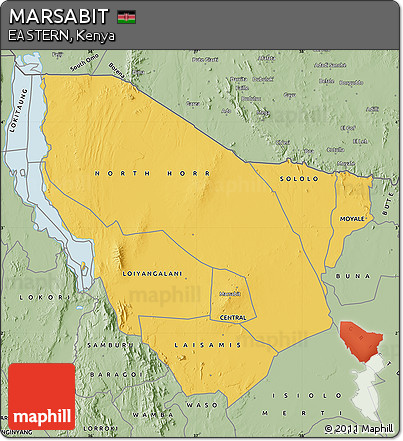Savanna Style Map of MARSABIT