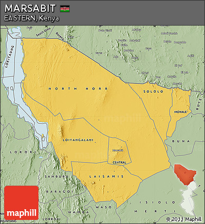 Savanna Style Map of MARSABIT