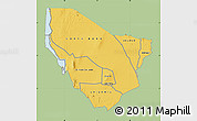 Savanna Style Map of MARSABIT, single color outside