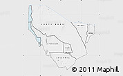 Silver Style Map of MARSABIT, single color outside