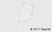 Silver Style 3D Map of MOYALE, single color outside