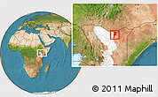 Satellite Location Map of MOYALE, highlighted grandparent region