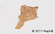 Satellite Panoramic Map of MOYALE, cropped outside