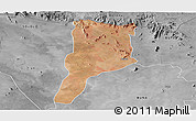 Satellite Panoramic Map of MOYALE, desaturated