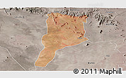 Satellite Panoramic Map of MOYALE, semi-desaturated