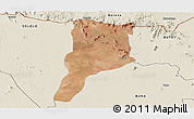 Satellite Panoramic Map of MOYALE, shaded relief outside