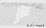 Silver Style Panoramic Map of MOYALE