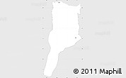 Silver Style Simple Map of MOYALE, single color outside
