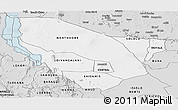 Silver Style Panoramic Map of MARSABIT