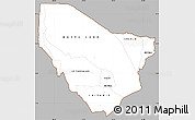 Gray Simple Map of MARSABIT, cropped outside